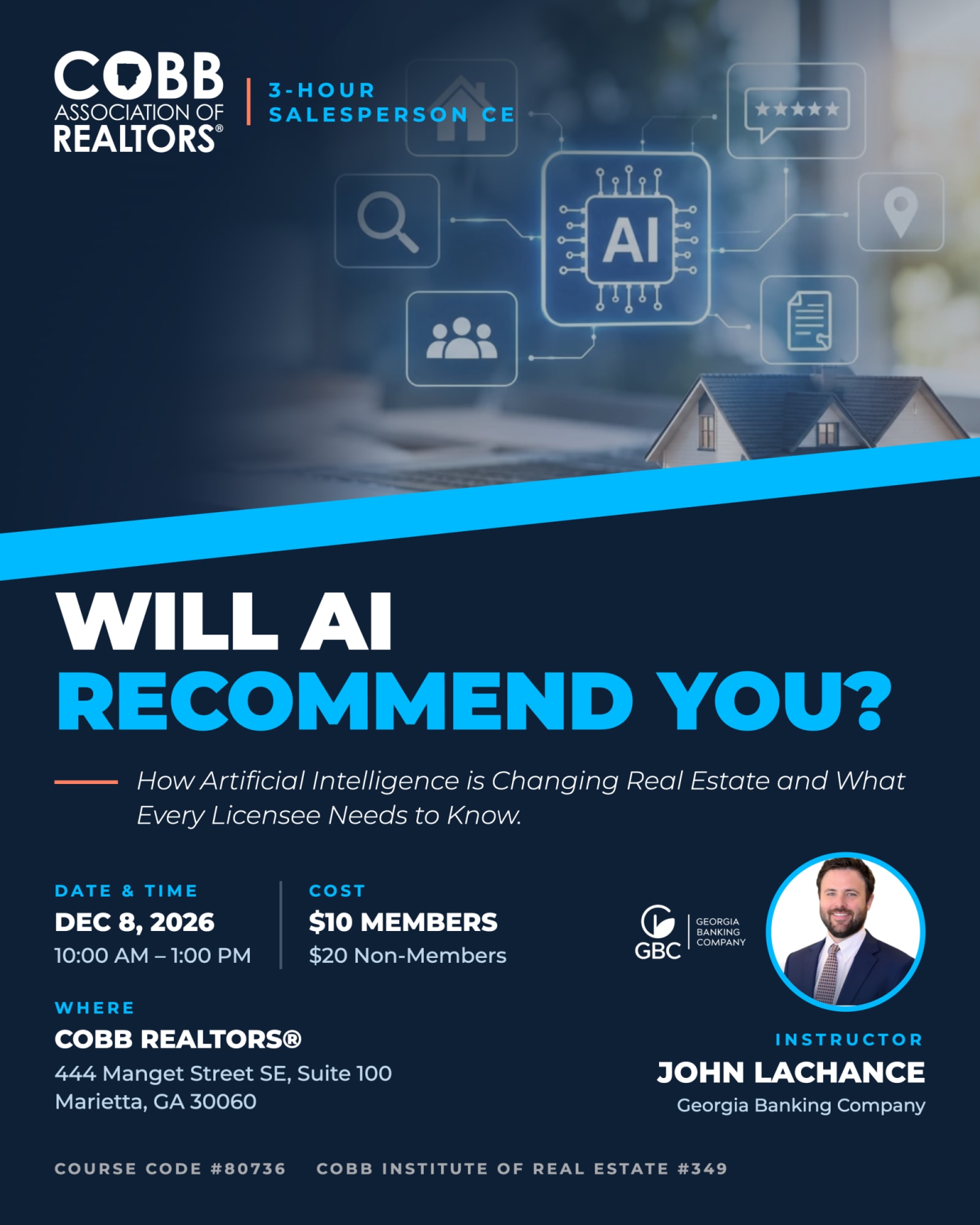 Cobb REALTORS® artificial intelligence course